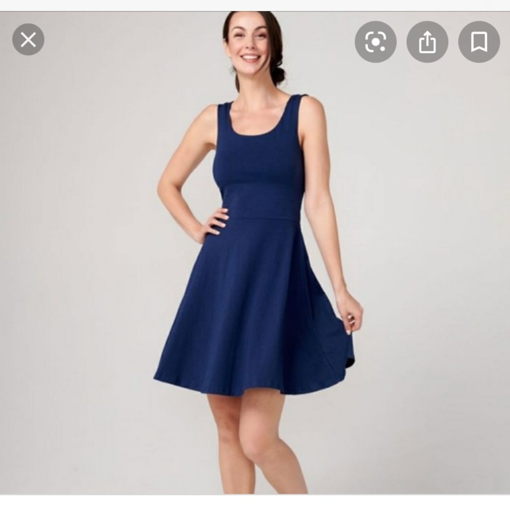 Pact Organic Cotton Fit and Flare Dress Small